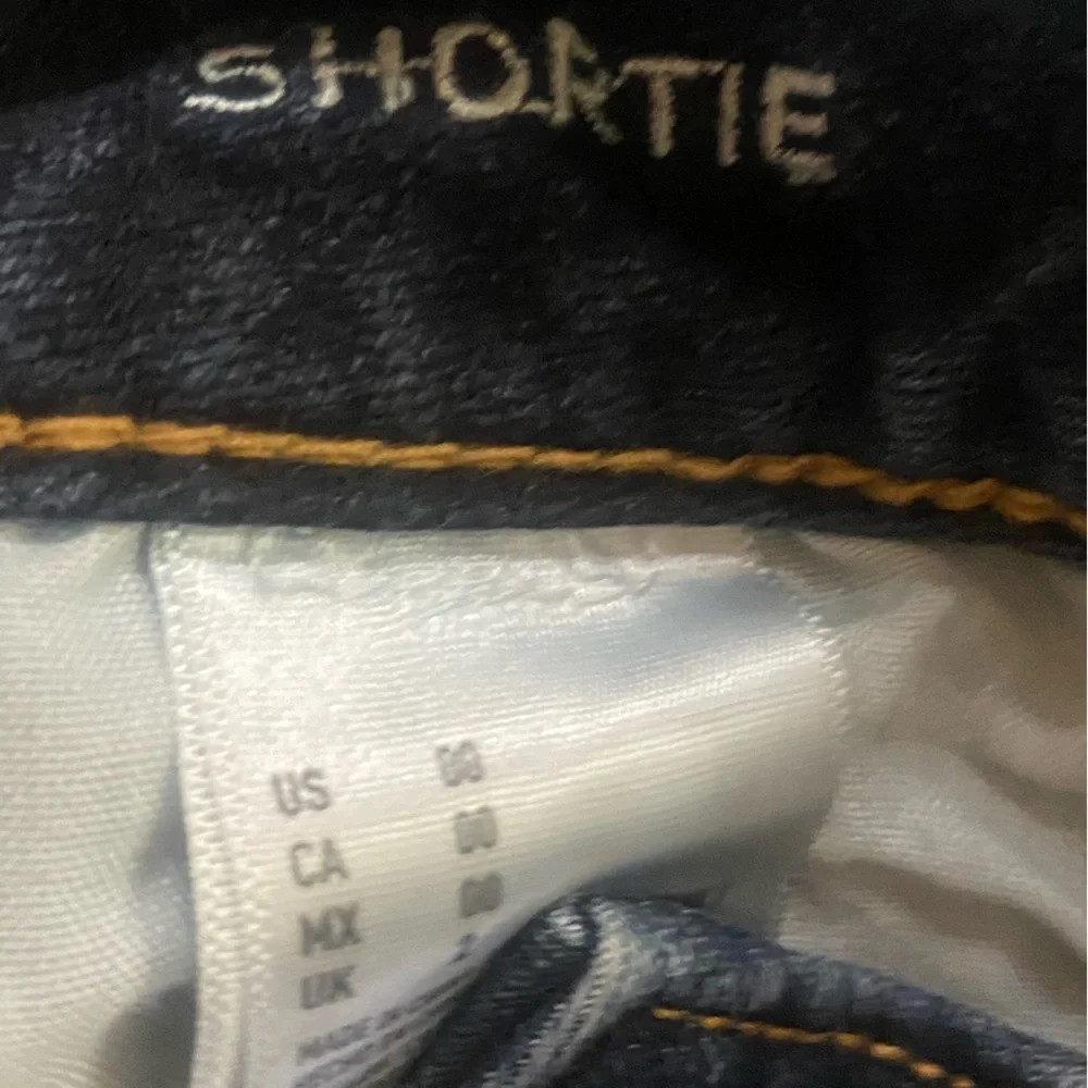American Eagle Dark Wash Shortie Denim Shorts